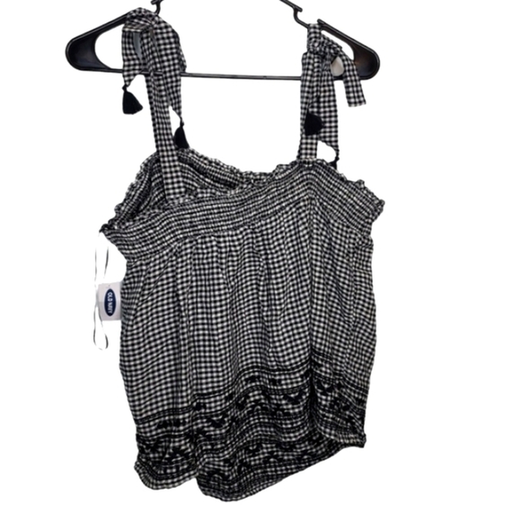 Old Navy NWT Black & White Crop Top Size Large - Picture 5 of 10
